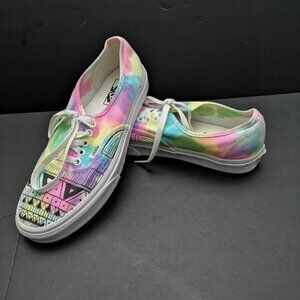 Vans Mens 85 or Ladies Size 10 Watercolor Unisex Hand Painted Canvas Sneakers
